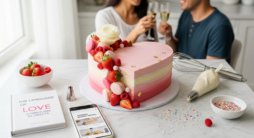 heart shaped cake