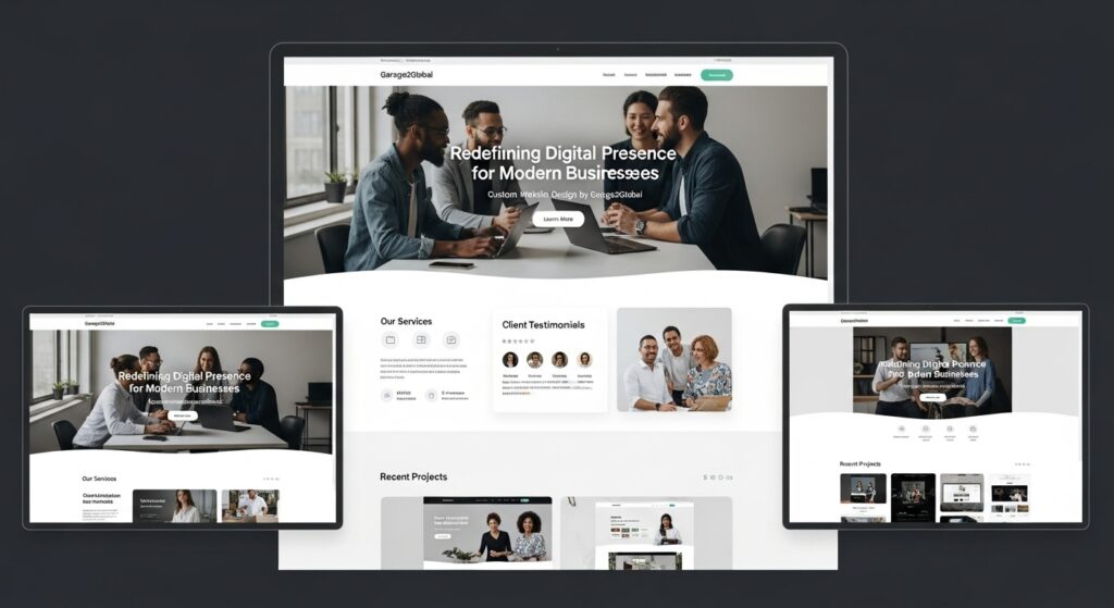 custom website design by garage2global