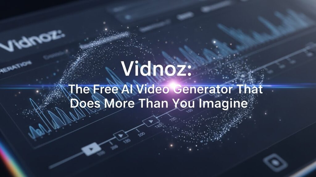 Vidnoz: The Free AI Video Generator That Does More Than You Imagine